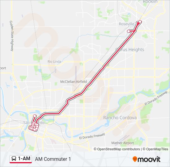 1-AM Bus Line Map