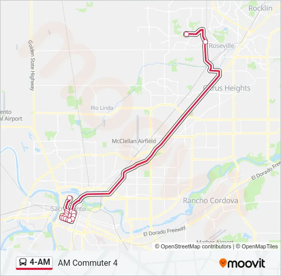 Mapa de 4-AM de autobús