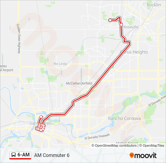 6-AM Bus Line Map