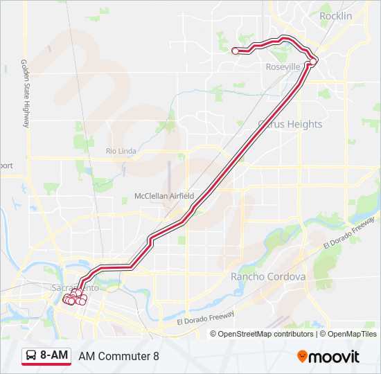 8-AM Bus Line Map