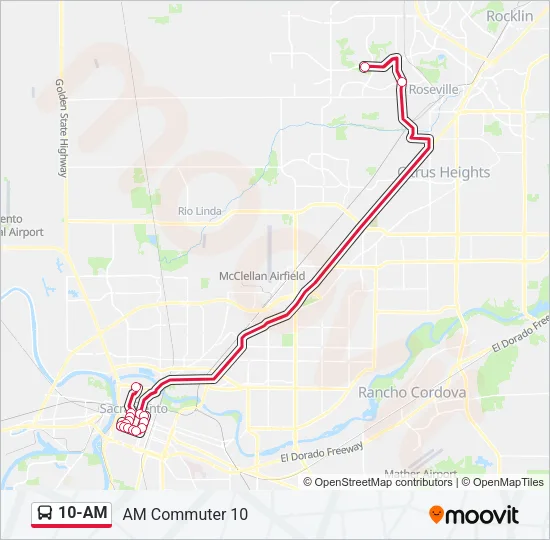 Mapa de 10-AM de autobús