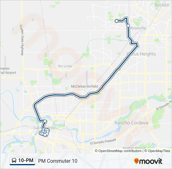 Mapa de 10-PM de autobús