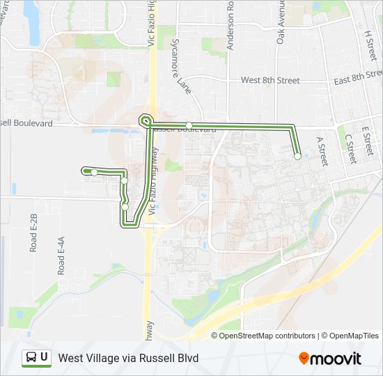 U Bus Line Map