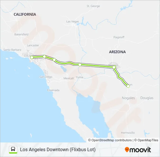 FLIXBUS 2054 Bus Line Map