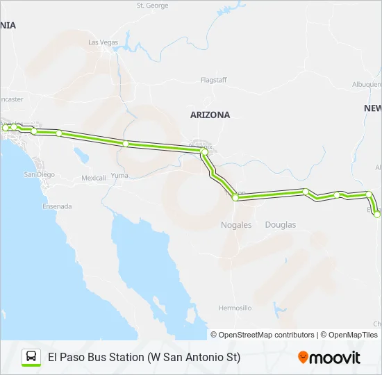 FLIXBUS N2203 Bus Line Map