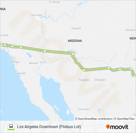 FLIXBUS N2203 Bus Line Map