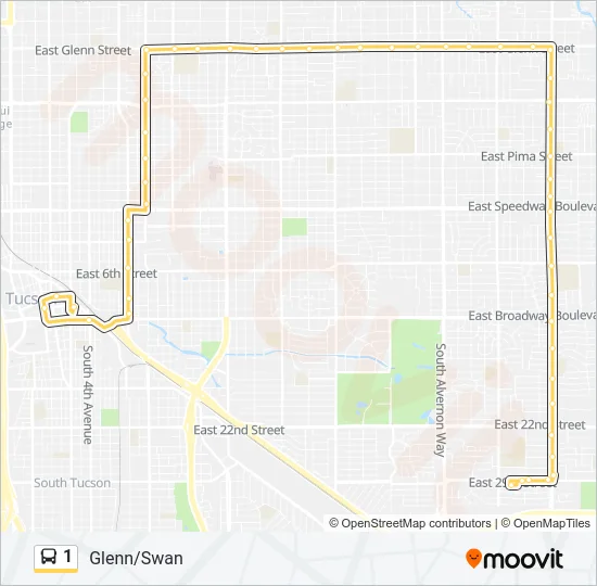 1 Bus Line Map