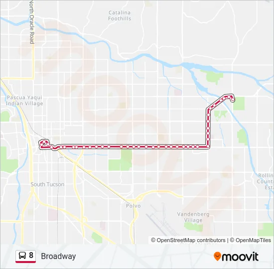 8 Bus Line Map