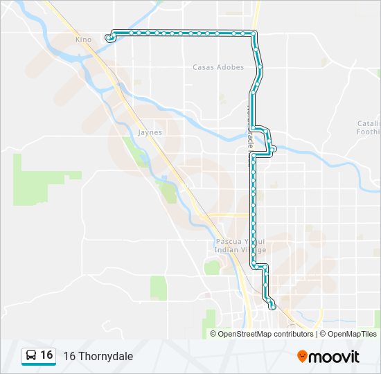 16 bus Line Map