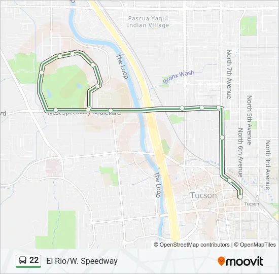 22 Bus Line Map