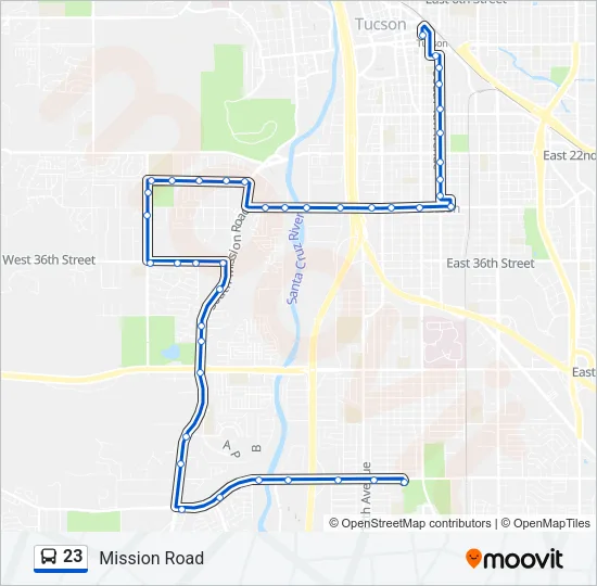 23 Bus Line Map