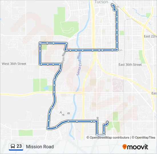 23 Bus Line Map