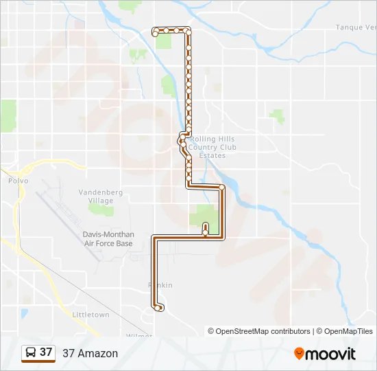 37 Bus Line Map