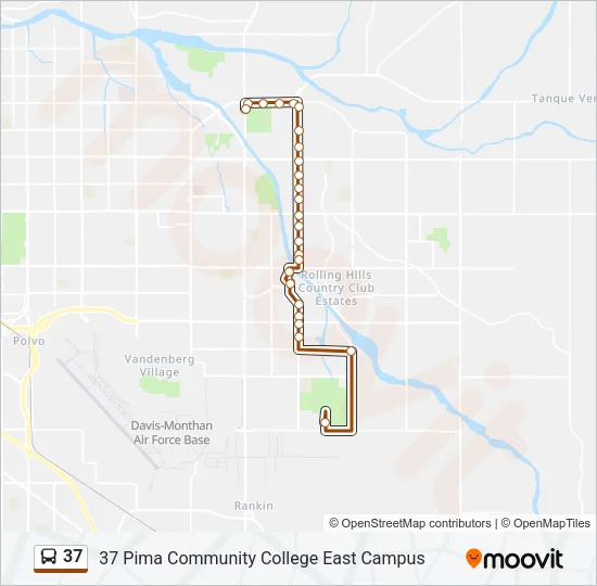 37 Bus Line Map