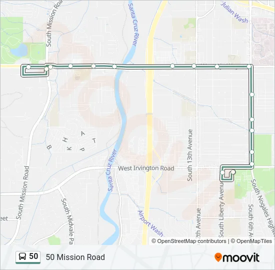 50 Bus Line Map