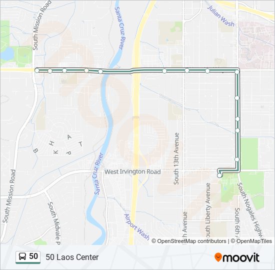 50 bus Line Map