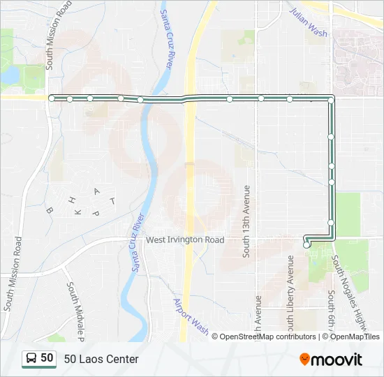 50 Bus Line Map