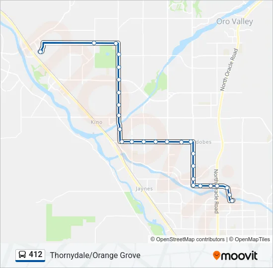 412 Bus Line Map