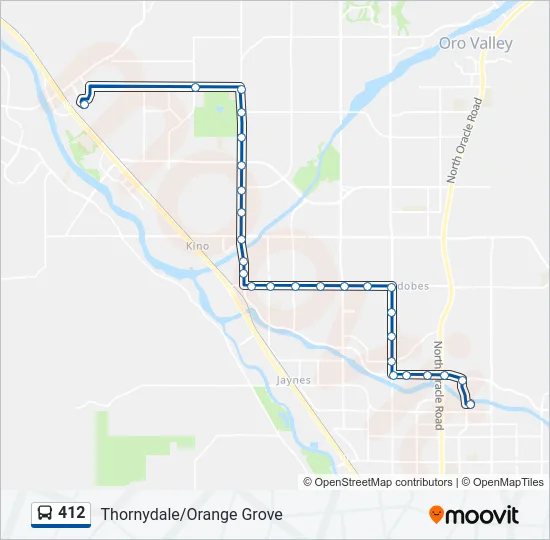 412 Bus Line Map