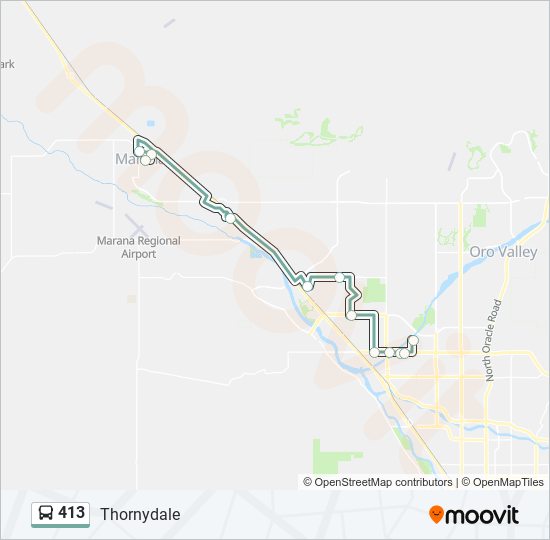 413 Route: Schedules, Stops & Maps - Thornydale (Updated)
