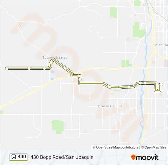 430 bus Line Map