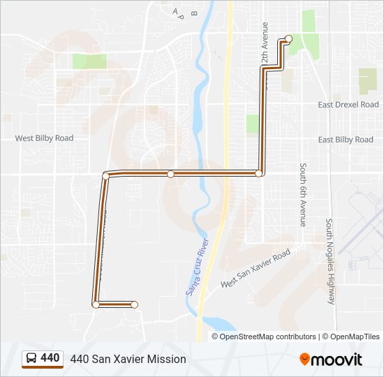 440 bus Line Map