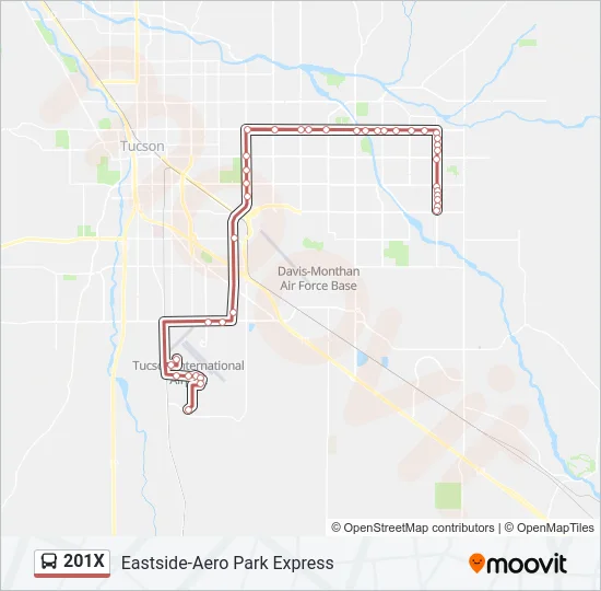 201X Bus Line Map