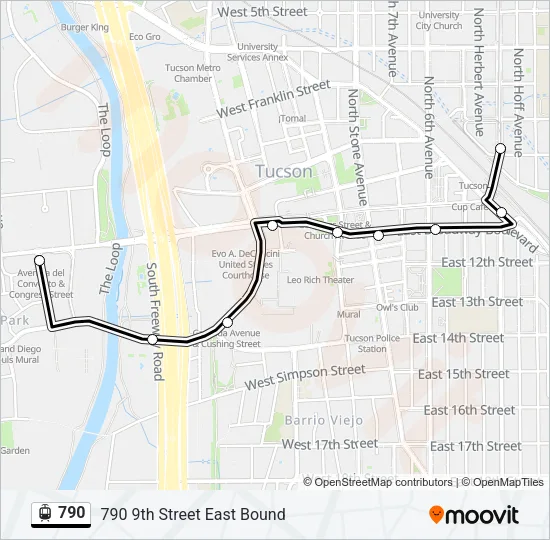790 Light Rail Line Map