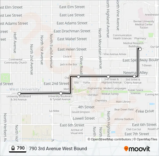 790 Light Rail Line Map