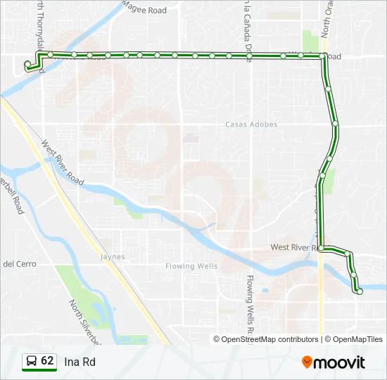 62 Bus Line Map