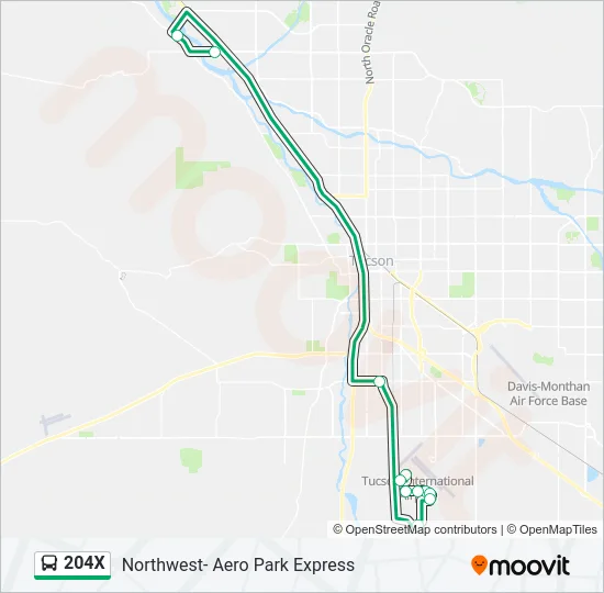 204X Bus Line Map
