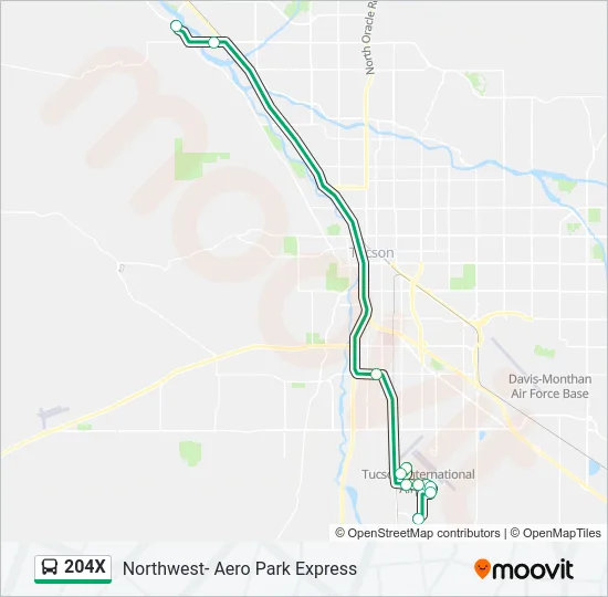 204X Bus Line Map