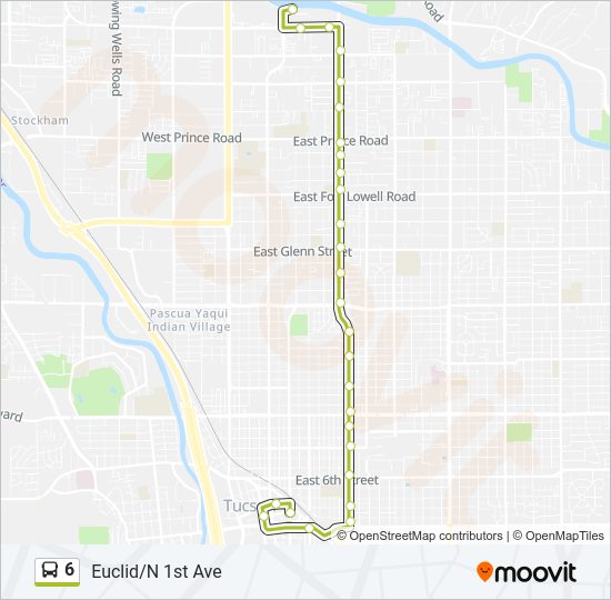 6 bus Line Map