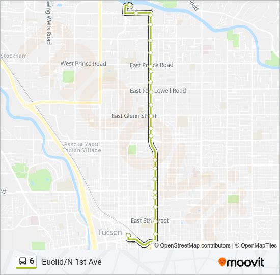 6 Bus Line Map