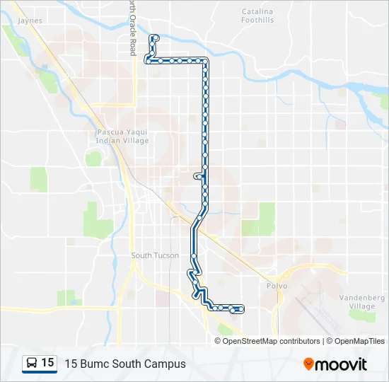 15 Bus Line Map