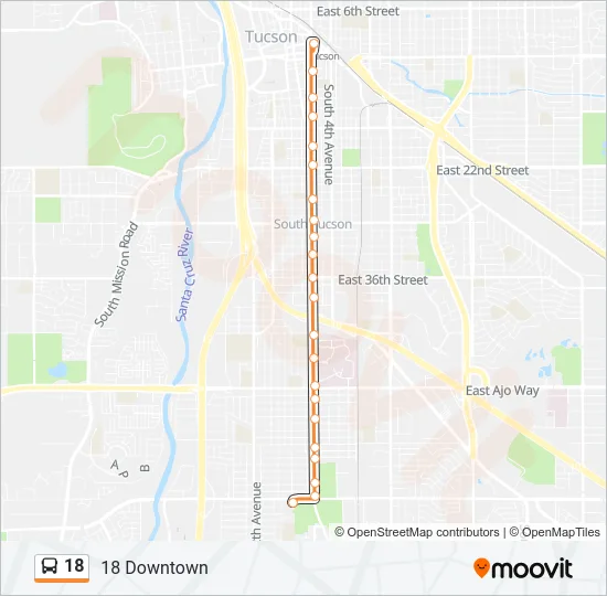 18 Bus Line Map