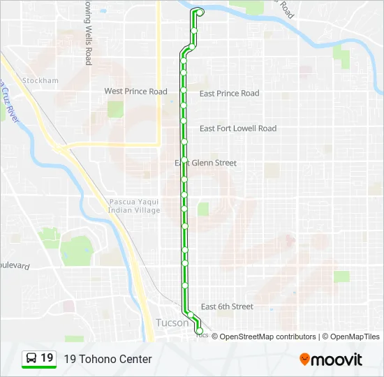 19 Bus Line Map