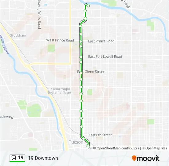19 Bus Line Map