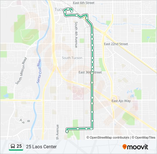 25 Bus Line Map