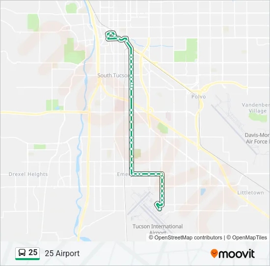 25 Bus Line Map