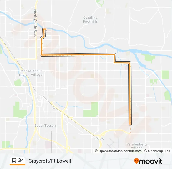 34 Bus Line Map