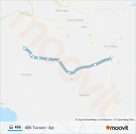 486 Bus Line Map