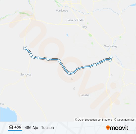 486 bus Line Map