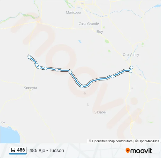 486 Bus Line Map