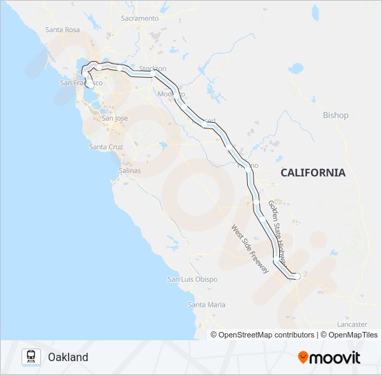 SAN JOAQUINS Train Line Map