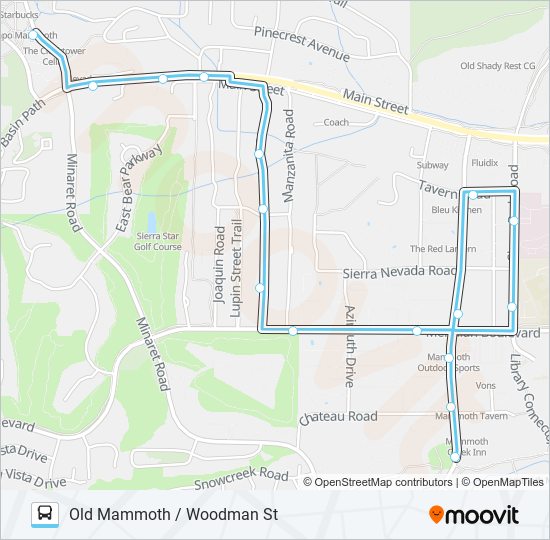 TEAL LINE bus Line Map