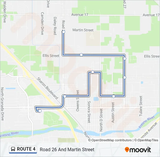 ROUTE 4 Bus Line Map