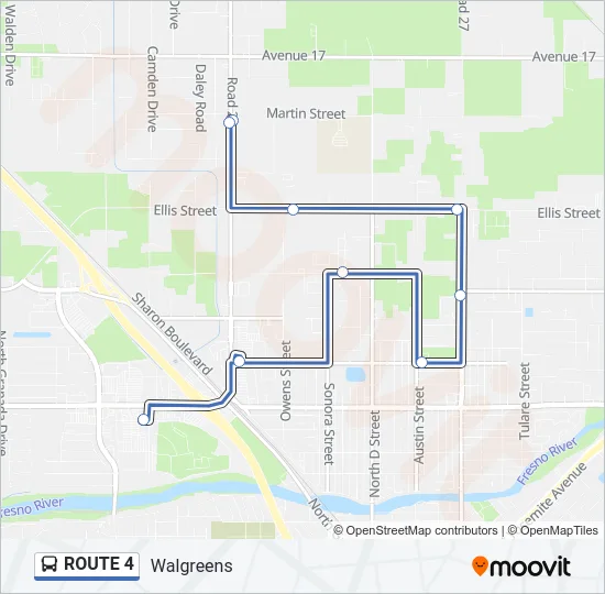 ROUTE 4 Bus Line Map