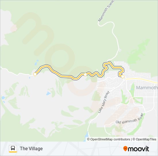 MAMMOTH MOUNTAIN BIKE PARK SHUTTLE bus Line Map