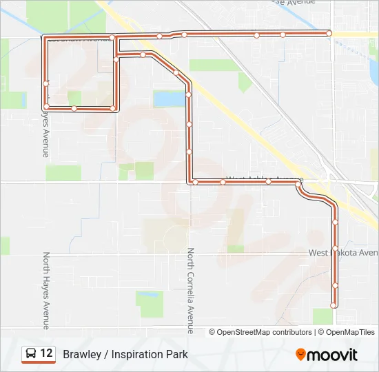 12 Bus Line Map